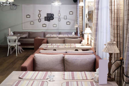 beautiful brand new european restaurant in downtownの写真素材