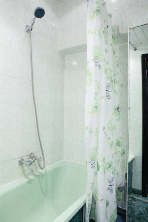 interior of bright and colorful european shower