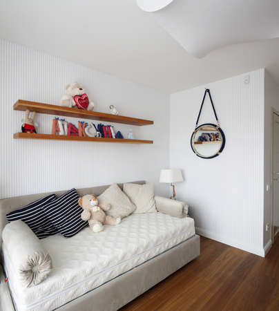 bright and beautiful interior of children roomの写真素材