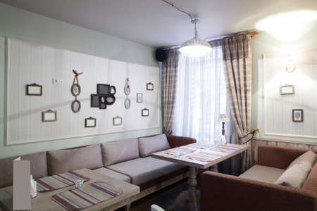 beautiful brand new european restaurant in downtownの写真素材