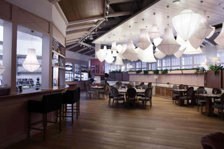 beautiful brand new european restaurant in downtownの写真素材