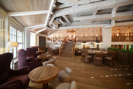 beautiful brand new european restaurant in downtownの写真素材