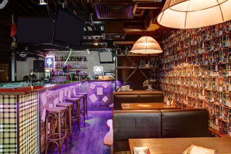 beautiful brand new european restaurant in downtownの写真素材