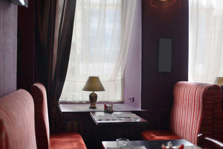 beautiful brand new european restaurant in downtownの写真素材