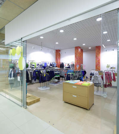 bright and fashionable window of modern european store