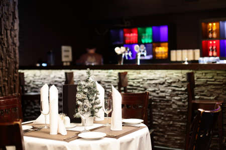beautiful brand new european restaurant in downtownのeditorial素材