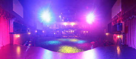 colorful interior of bright and beautiful night clubのeditorial素材