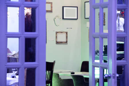 beautiful brand new european restaurant in downtownのeditorial素材