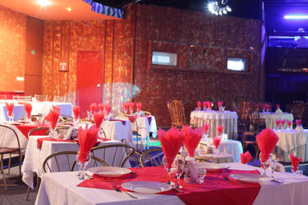 colorful interior of bright and beautiful night clubのeditorial素材