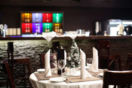 beautiful brand new european restaurant in downtownのeditorial素材