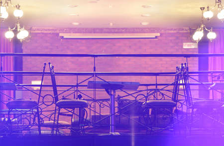 colorful interior of bright and beautiful night clubのeditorial素材