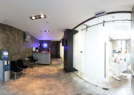 brand new lobby interior of european stomatologyのeditorial素材