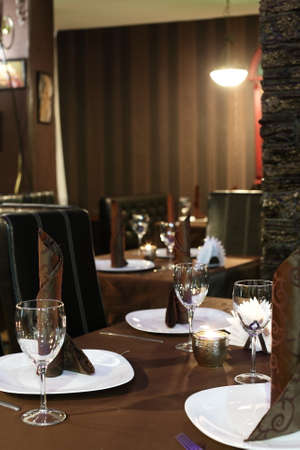 beautiful brand new european restaurant in downtownのeditorial素材
