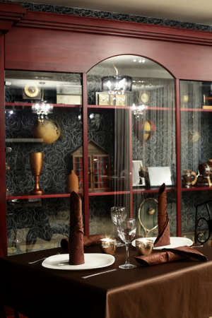 beautiful brand new european restaurant in downtownのeditorial素材