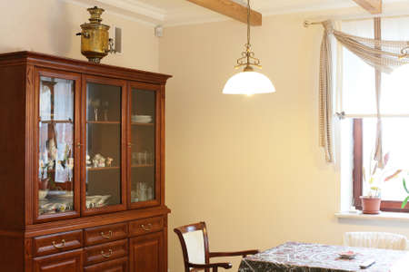 beautiful and model interior of bright kitchenのeditorial素材