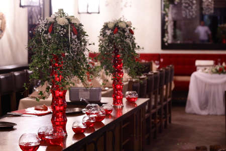 beautiful brand new european restaurant in downtownのeditorial素材