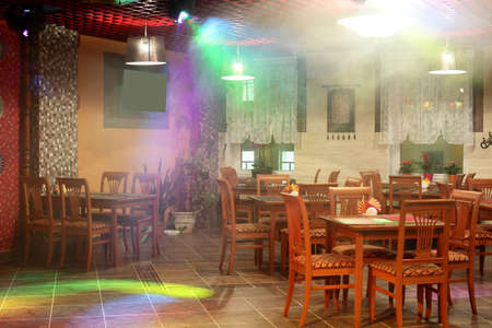 beautiful brand new european restaurant in downtownのeditorial素材