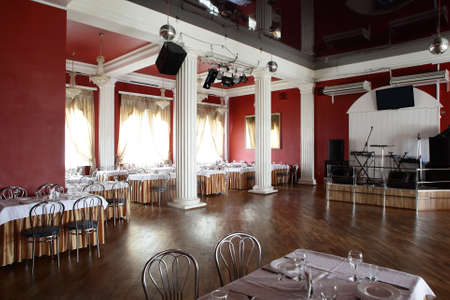 beautiful brand new european restaurant in downtownのeditorial素材