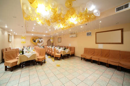 beautiful brand new european restaurant in downtownのeditorial素材