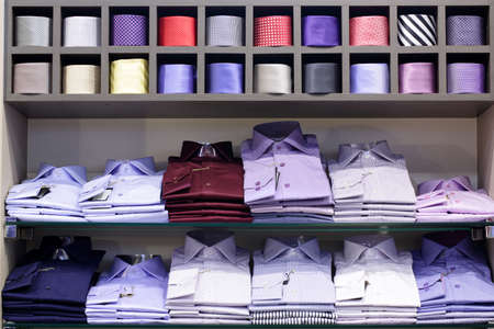 luxury and fashionable brand new interior of cloth storeのeditorial素材