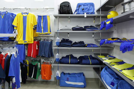 luxury and fashionable brand new interior of cloth storeのeditorial素材