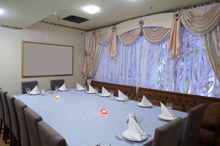 beautiful brand new european restaurant in downtownのeditorial素材