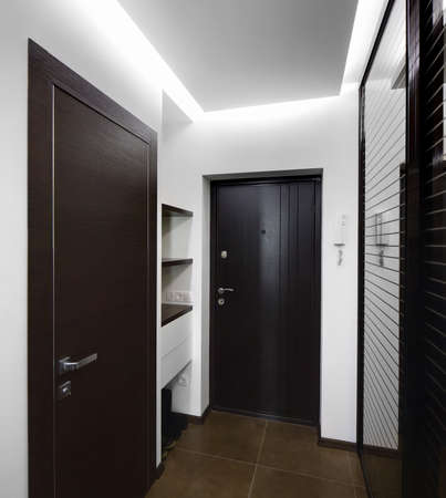 interior of bright and colorful european showerのeditorial素材