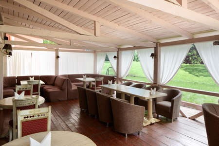 Beautiful brand new european restaurant in downtownの写真素材