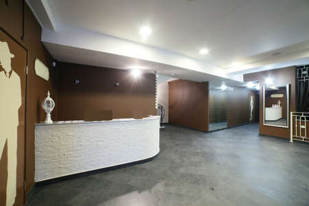 beautiful brand new european restaurant in downtownのeditorial素材