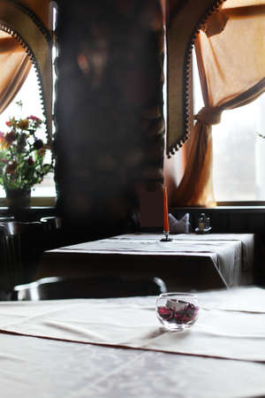 beautiful brand new european restaurant in downtownの写真素材