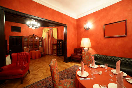 beautiful brand new european restaurant in downtownの写真素材