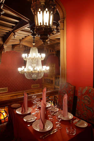 beautiful brand new european restaurant in downtownの写真素材
