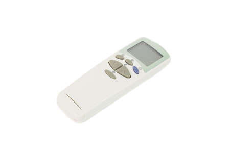 brand new white conditioner remote control on white backgroundの写真素材