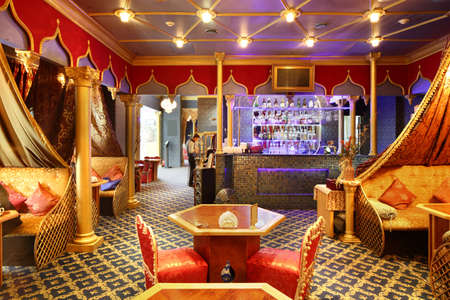 beautiful brand new european restaurant in downtownの写真素材