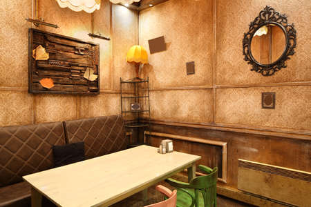 beautiful brand new european restaurant in downtownの写真素材