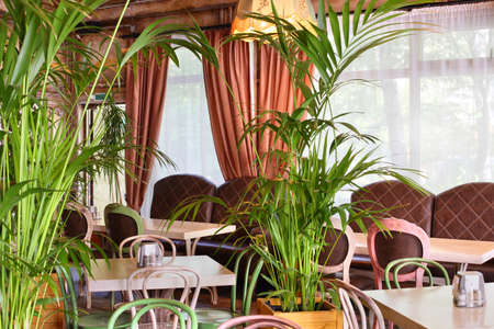 beautiful brand new european restaurant in downtownの写真素材