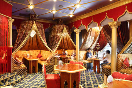 beautiful brand new european restaurant in downtownの写真素材