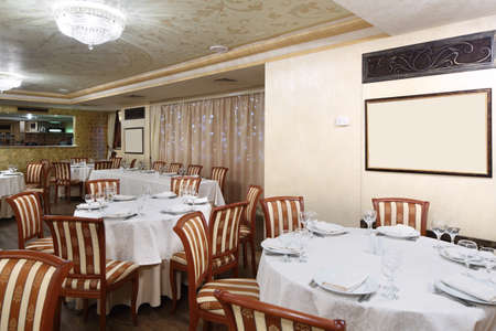 beautiful brand new european restaurant in downtownの写真素材