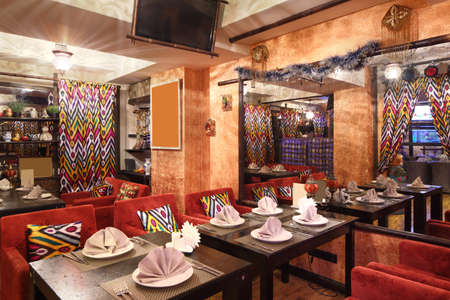 beautiful brand new european restaurant in downtownの写真素材