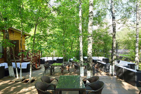 beautiful brand new european restaurant in downtownの写真素材