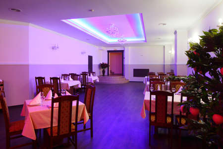beautiful brand new european restaurant in downtownの写真素材
