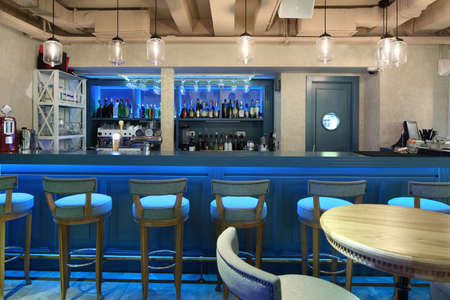 beautiful brand new european restaurant in downtownの写真素材