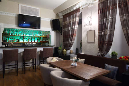 beautiful brand new european restaurant in downtownの写真素材