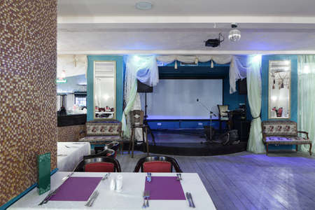 beautiful brand new european restaurant in downtownの写真素材