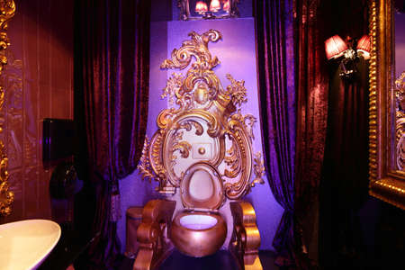 colorful interior of bright and beautiful night clubの写真素材