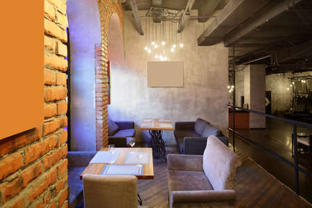 beautiful brand new european restaurant in downtownの写真素材
