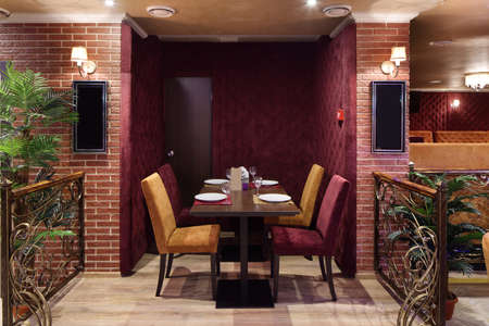 beautiful brand new european restaurant in downtownの写真素材
