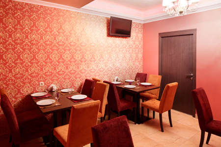 beautiful brand new european restaurant in downtownの写真素材