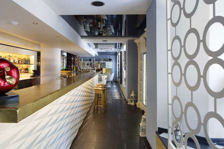 beautiful brand new european restaurant in downtownの写真素材