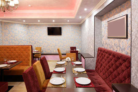 beautiful brand new european restaurant in downtownの写真素材